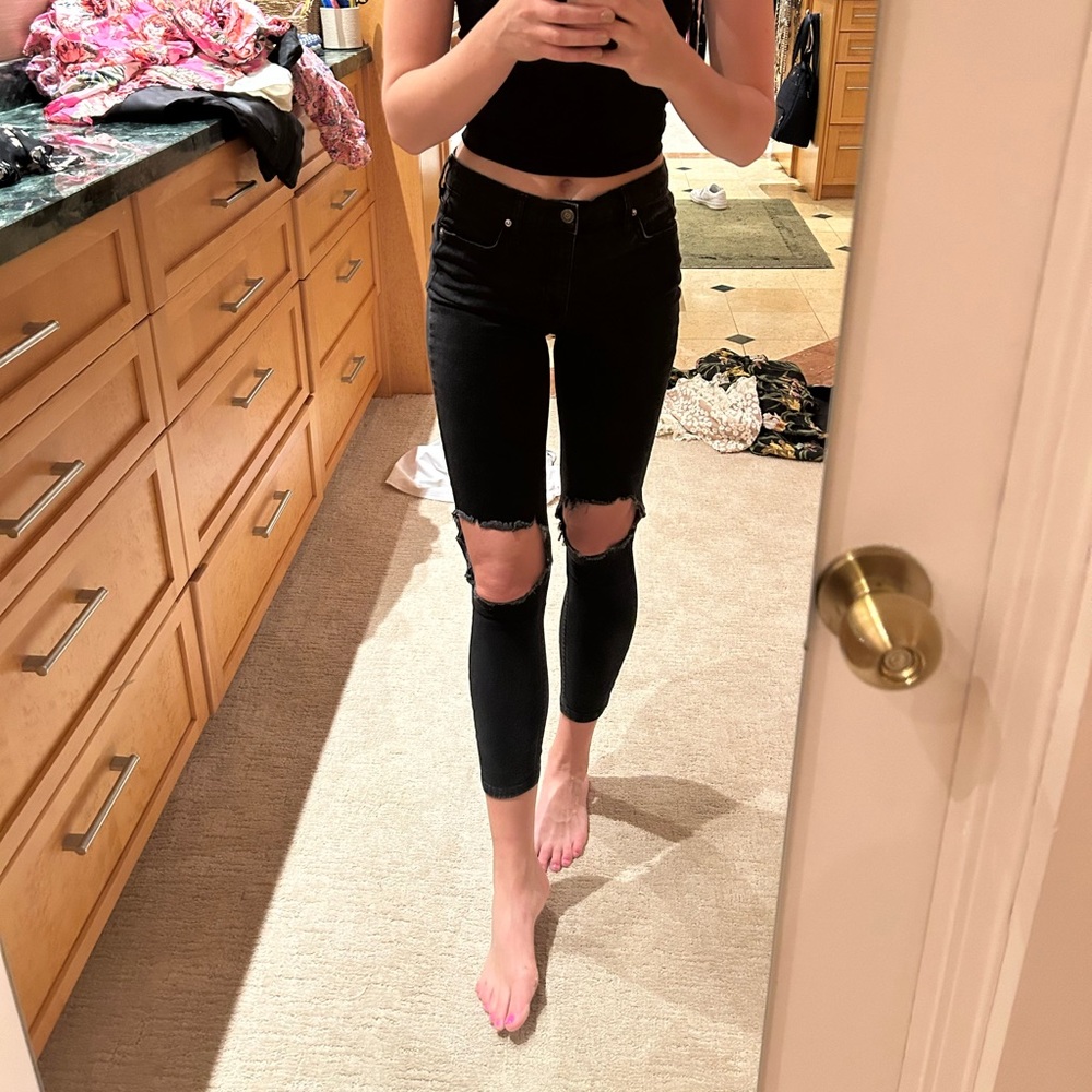 Free people ripped black jeans